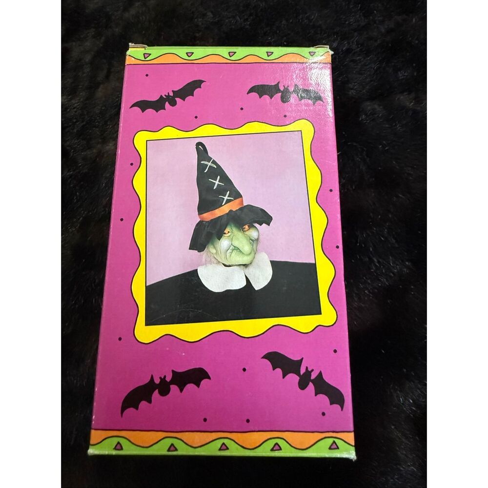 Vintage Russ Halloween Wicked Wanda Witch glowing eyes, screams